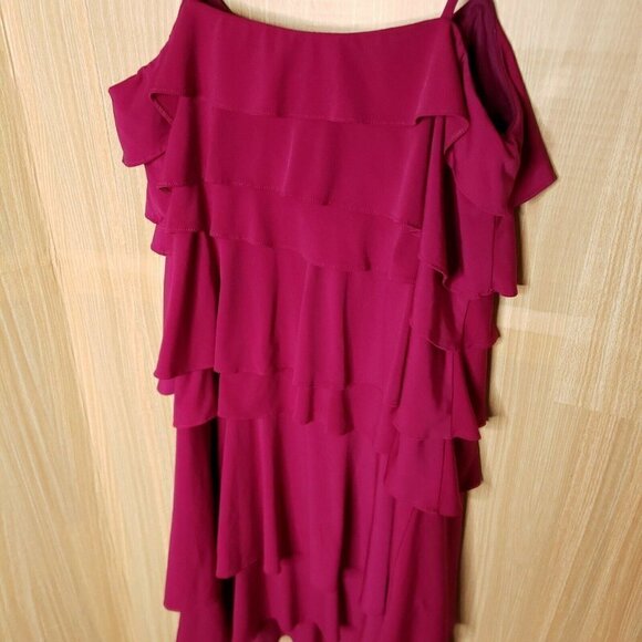 New York & Company Purple Layered dress Large - Picture 3 of 6